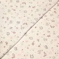 Double gaze 100% coton - Sami ton rose