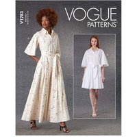 Patron Vogue 1783 F5 - Robe à devant boutonné et ceinture