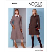Patron Vogue 1836 B5 - Manteau femme à manches raglan