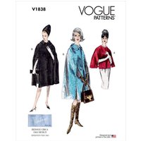 Patron Vogue 1838 A - Cape femme, option col