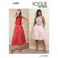 Patron Vogue 1890 F5 - Jupes évasées avec ceinture en forme