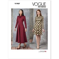 Patron Vogue 1907 Y5 - Robe avec col drapé