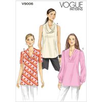 Patron Vogue 9006 B5 - Blouse/top femme, disponible avec ou sans manches