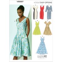 Patron Vogue 8997 A5 - Robes à coutures princesse, style fourreau ou évasé
