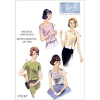 Patron Vogue 9187 A5 - Tops femme style années 60
