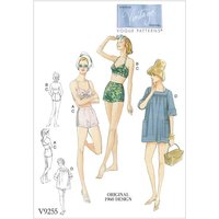 Patron Vogue 9255 A5 - Maillot de bain femme style vintage