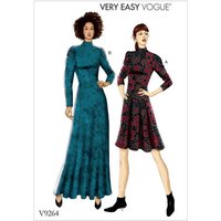 Patron Vogue 9264 A5 - Robes femme à col montant avec manches longues