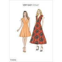 Patron Vogue 9292 OSZ - Robe femme avec col plongeant et détail de faux plastron