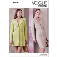 Patron Vogue 1936 A5 - Robe-blazer femme