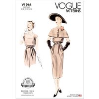 Patron Vogue 1964 Y5 - Robe et mini cape