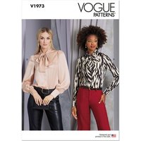 Patron Vogue 1973 H5 - Chemisier semi ajustée