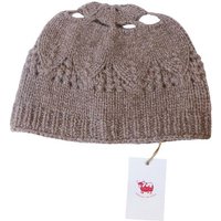Bonnet 100% Yak ajouré - Beige foncé