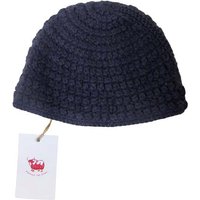 Bonnet 100% Yak à bouton - Marine