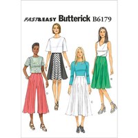 Patron Butterick 6179/A5 - Jupe et jupe-culotte