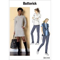 Patron Butterick 6388/Y - Gilet, hauts, robe et pantalon