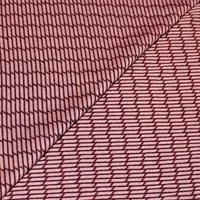 Jersey 100% viscose fantaisie - Motif rose fond prune