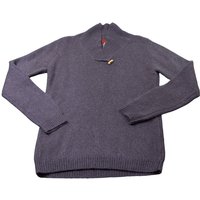 Pull 100% Yak fermeture brandebourg - Taupe (Taille S)