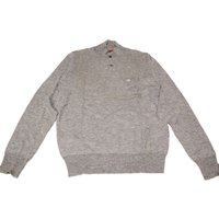 Pull fin col cheminé 100% Yak - Gris clair brodé (Taille S)