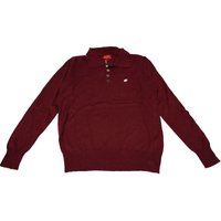 Polo 100% Yak brodé - Bordeaux (Taille S)