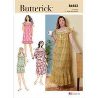 Patron Butterick 6883/Y - Haut, chemise de nuit et short