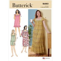 Patron Butterick 6883/ZZ - Haut, chemise de nuit et short