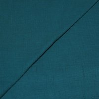 Double gaze 100% coton - Bleu paon