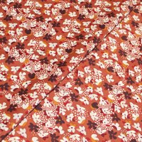 Percale 100% coton peigné luxe - Fleuri blanc & multicolore fond rosé