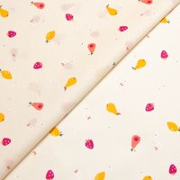 Percale 100% coton peigné luxe - Poires et fraises