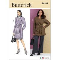 Patron Butterick 6965/Y5 - Veste, jupe droite et pantalon