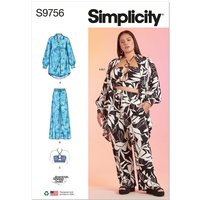 Patron Simplicity 9756.AA - Chemise, pantalon et haut dos nu