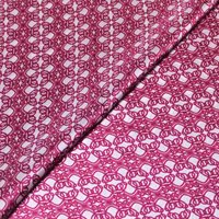 Twill 100% viscose - Motif baroque magenta