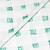 Étoffe 100% viscose - Carreaux fantaisie vert