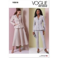 Patron Vogue 2018 P5 - Veste, jupe et pantalon