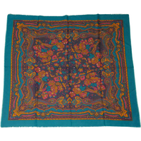 Foulard twill - Rosier mauve & bleue