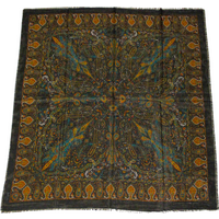 Foulard twill - Motif abstrait marron