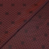 Doublure jacquard acétate & viscose - Rosace rouge