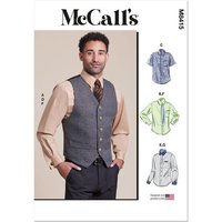 Patron McCall's 8415.AA - Gilet, chemise et accessoires
