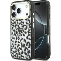 Guess Guess IML Glitter Leopard MagS - Case with Triangle Logo - 17/18 Pro Max - Black