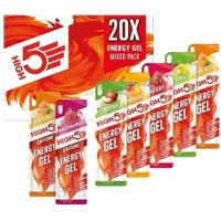 High5 Energy Gel Mixed & Caffeine - Pack of 20