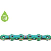 Tredz Limited KMC X12L 12 Speed Aurora Light Green Waxed Chain 126L | Extra 7% off for BC Members, Price match & 365 Day returns