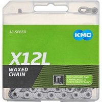 Tredz Limited KMC X12L 12 Speed Silver Light Waxed Chain 126L | Extra 7% off for BC Members, Price match & 365 Day returns