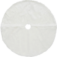 Luxurious White Faux Fur Christmas Tree Skirt - 48 Inch