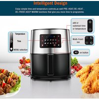 TurboTech 6.3QT Digital Air Fryer with 10 Presets & LED Touchscreen