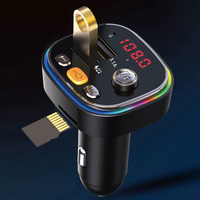 Premium Bluetooth 5.0 Car FM Transmitter with PD/QC Fast Charging & MP3 Player