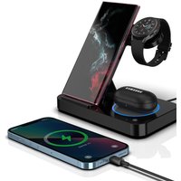 Foldable 4-in-1 Wireless Charging Station for Apple & Samsung Devices
