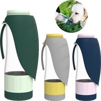 Portable 2-in-1 Pet Water & Food Dispenser with Foldable Silicone Bowl