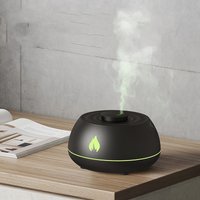 Flame Effect Humidifier & Essential Oil Diffuser with 7-Color LED & USB Power