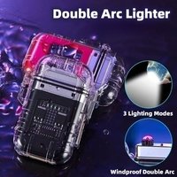Rugged Waterproof Double Arc Lighter with Integrated Flashlight