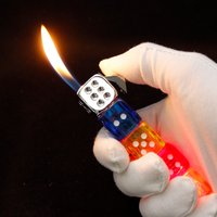 Dice-Shaped Dual Torch Butane Lighter | Refillable & Distinctive Design