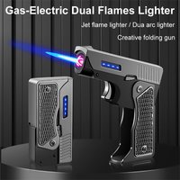 Hybrid Dual-Flame Windproof Torch Lighter - USB Rechargeable